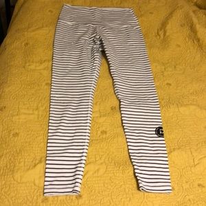 Striped Pure Barre Glyder Leggings